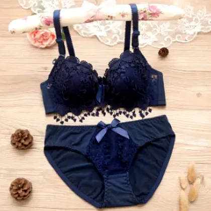 Elegant Lace Lingerie Set Midnight Blue price in Pakistan