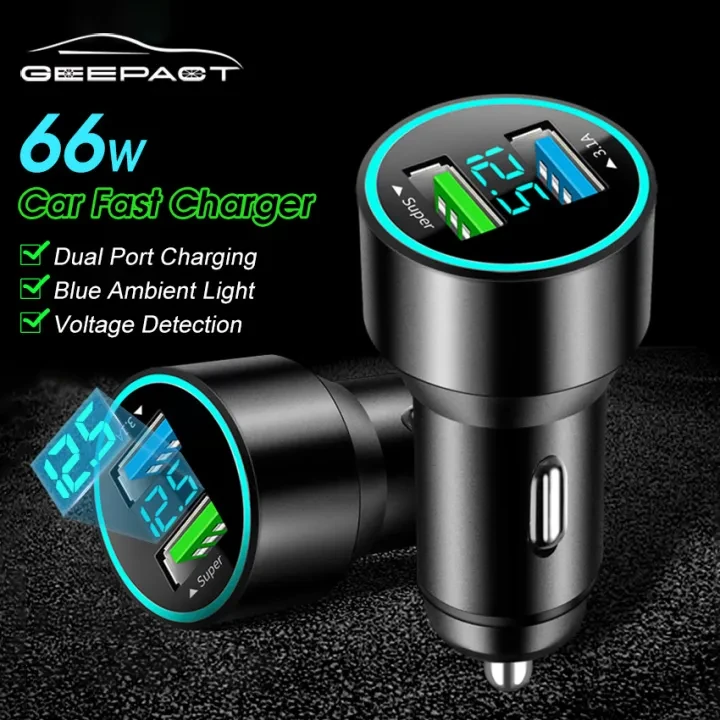 Geepact Car Charger Quick Charge Ci-garette Lighter Multifunctional Car Charger price in Pakistan