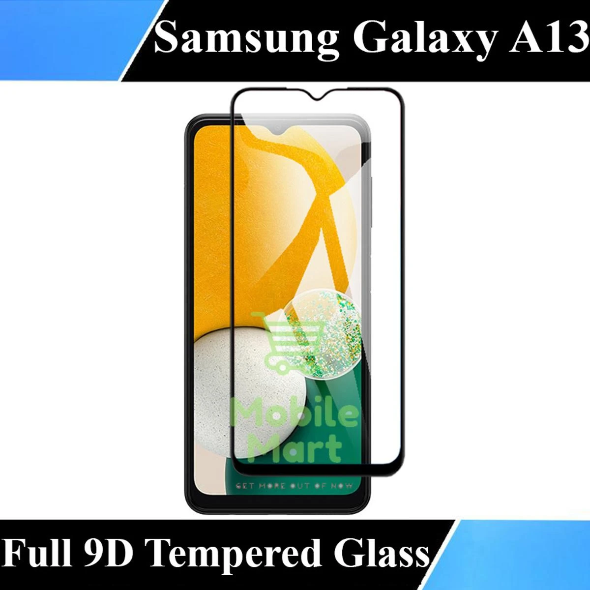 Pack of 2 – Samsung Galaxy A13 9D 21D 11D 99D 100D 101D Tempered Glass Black Border Transaprent Screen Protector price in Pakistan