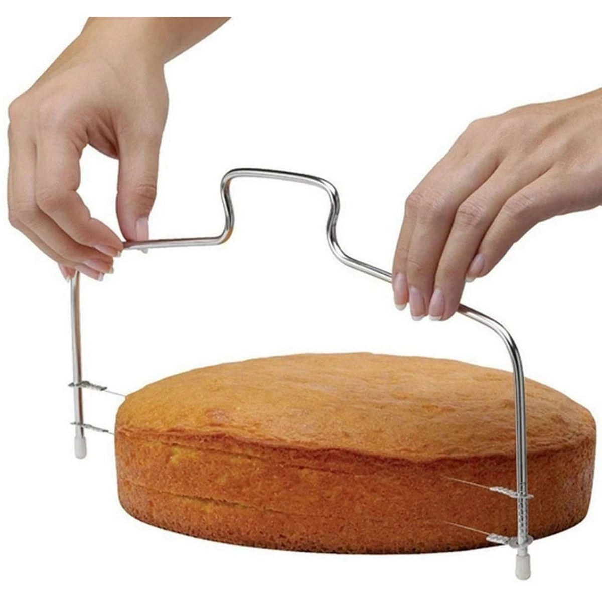 Easy Kitchen Adjustable Cake Leveler Professional Layer Slicer Cutter 2 Blades Stainless Steel Cut Saw for Baking Tools price in Pakistan