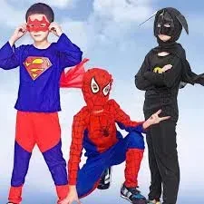 1pcs costume spiderman ,superman and batman character costume for kids price in Pakistan