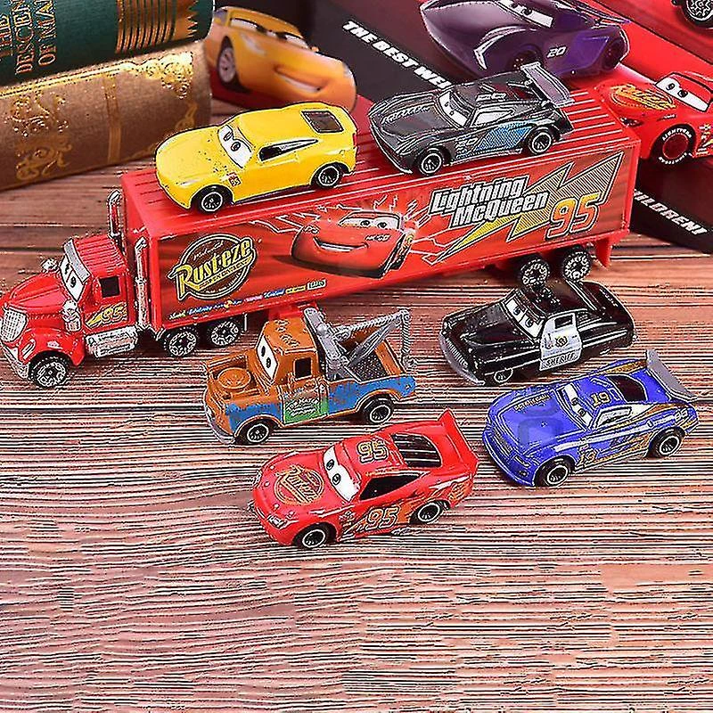 7Pcs Lightning McQueen Jackson Storm Mack Uncle Truck Diecast Metal Car Model price in Pakistan
