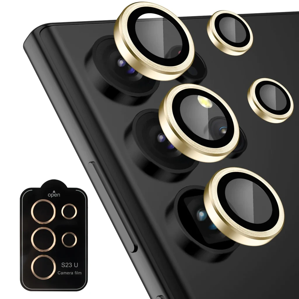 Golden Camera Lens Protector for Samsung S23 Ultra Gold price in Pakistan