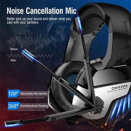 Onikuma K5 Pro Wired Gaming Headphones Headset 3.5 mm Jack for Mobile Phone, PC, Laptop or PlayStation PS4, PS5 price in Pakistan