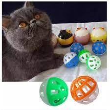 Cat plastic Playing Ball with bell – cat toy ball price in Pakistan