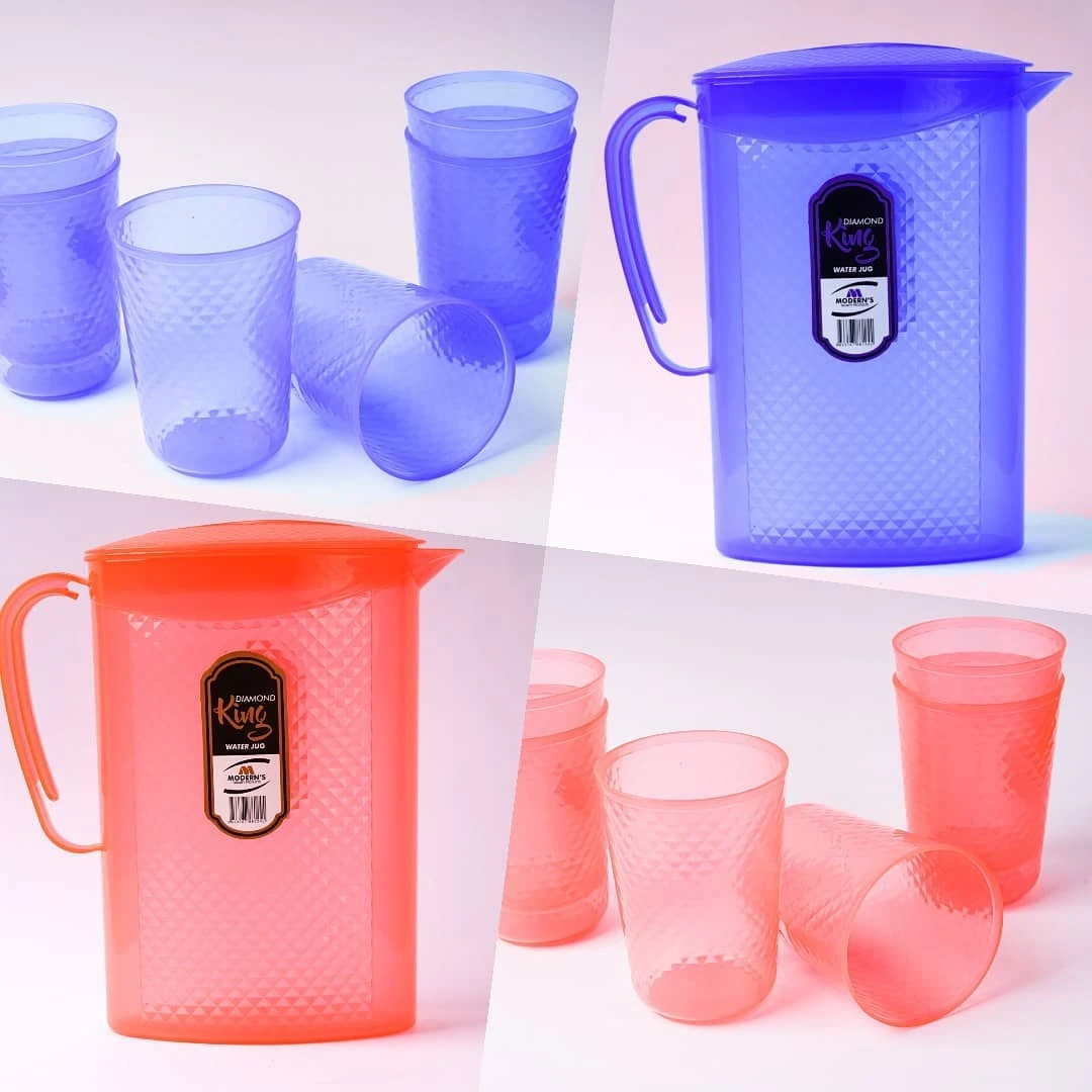 2 Liters Plastic Water Set (1 Jug & 6 Glasses) price in Pakistan