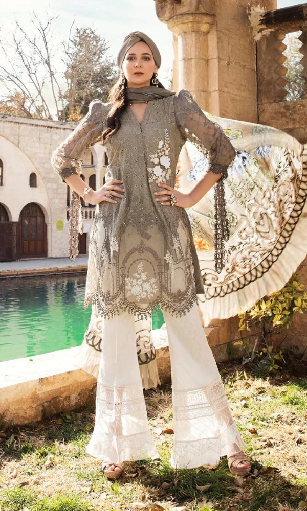 Maria.B – 3PC Chicken Kari Embroidered Lawn Suit – GKA2417 price in Pakistan
