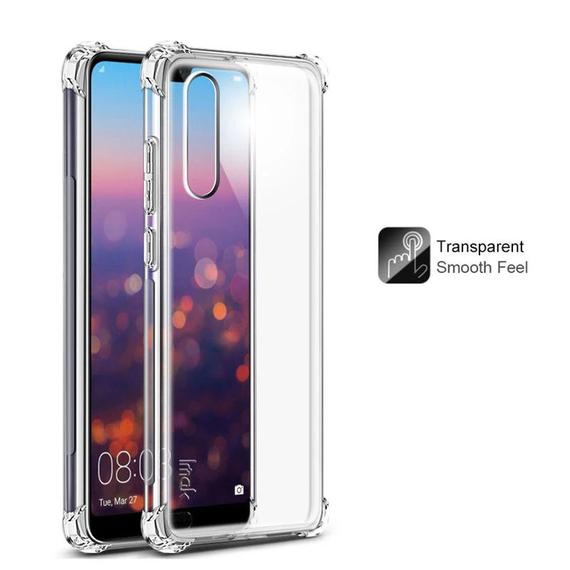 Huawei P20 Pro Back Cover Transparent Extra Bumper Anti Shock Soft Crystal Clear Cover For Huawei P20 Pro price in Pakistan