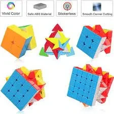 Combo Set of 5 Rubik’s Cubes (2×2, 3×3, 4×4, 5×5, Pyraminx) Moyu Meilong – Sticker less Rubik Cubes – Mind Puzzle Pack of 5 price in Pakistan