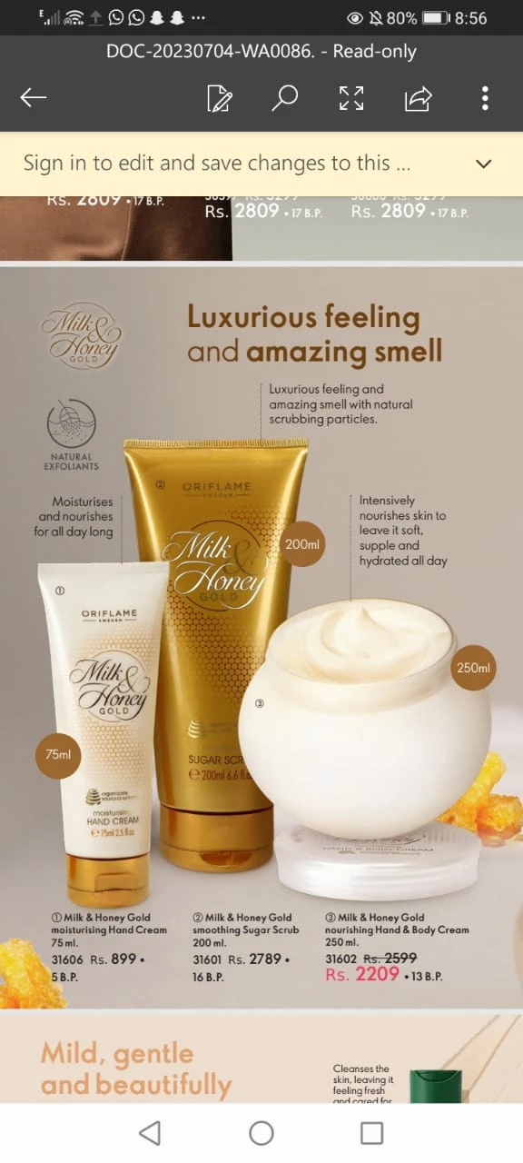 milk and honey moisturising cream ,sugar scrub , hand and body cream price in Pakistan