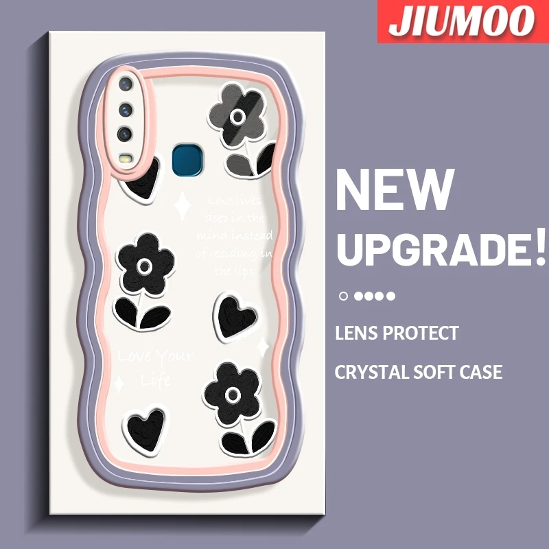 Casing For VIVO Y12 Y15 Y17 Y12i Y3 Y3s 2020 Case Fashion Love Flower New Design Colorful Patten Wave Border Soft price in Pakistan
