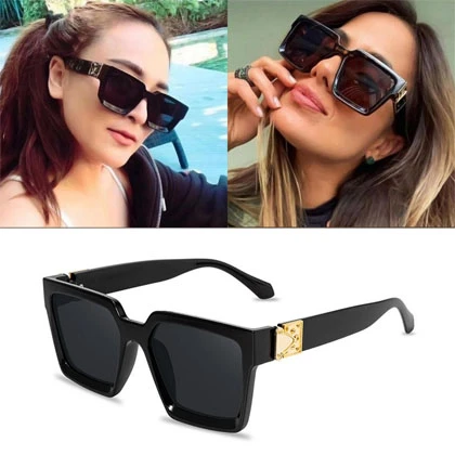 Retro Sunglasses Big Frame 2021 New Square Sunglasses Fashion Wide Side VU400 glasses price in Pakistan