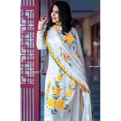3PC Lawn Embroidered Shirt With Bamber Chiffon Embroidered Dupatta -BFAD809 (B) price in Pakistan