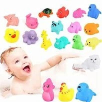 MiniMe 9pcs/set Cute Animals Swimming Water Toys for Children Soft Rubber Float Squeeze Sound Squeaky Baby Bath Toys price in Pakistan