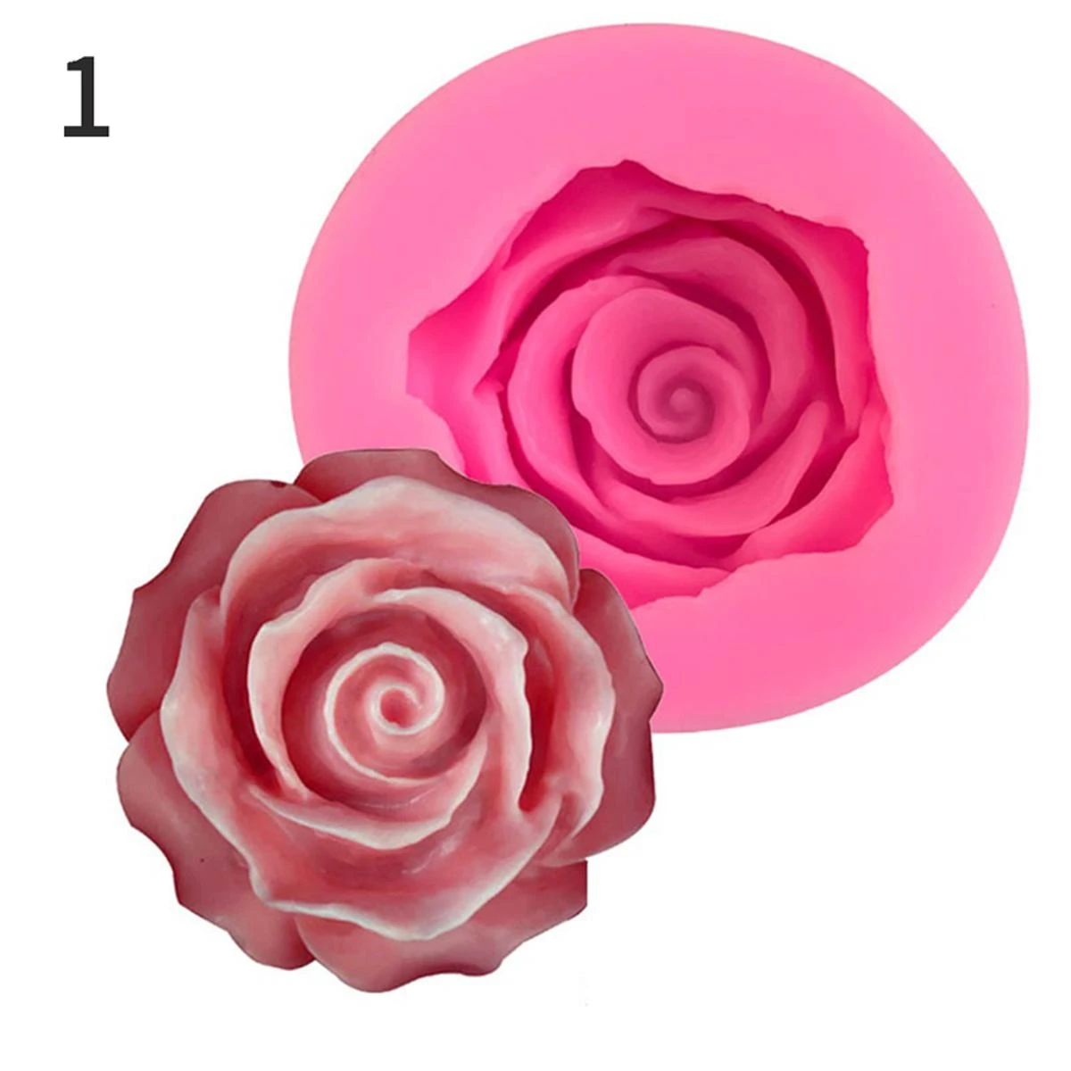 3D Flower Bloom Rose shape Silicone Fondant Soap Cake Mold Cupcake Baking Tool price in Pakistan