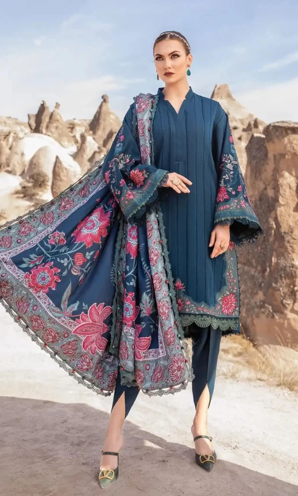 Maria.B – 3PC ChickenKari Embroidered Lawn Suit price in Pakistan