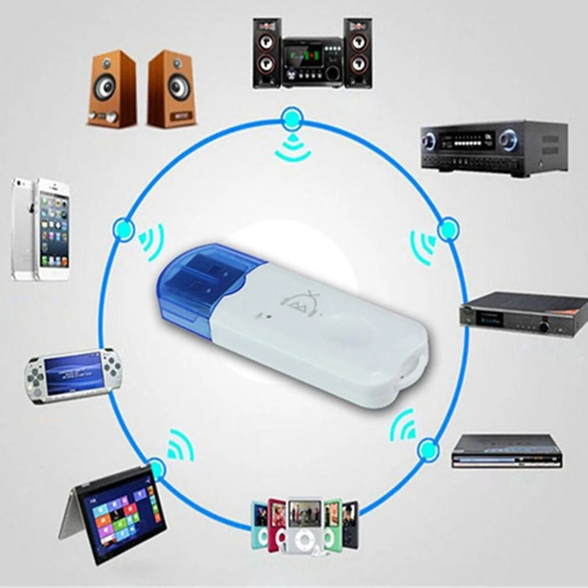 USB Bluetooth 2.1 Receiver Audio Stereo Adapter Wireless Handsfree Dongle Kit price in Pakistan