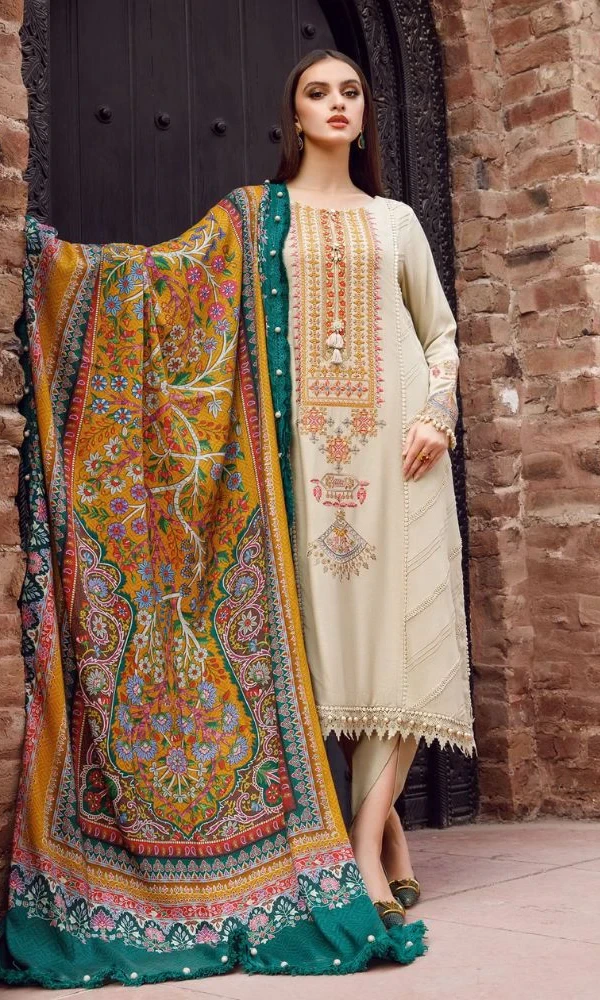 Maria B – 3PC Embroidered Lawn Suit price in Pakistan