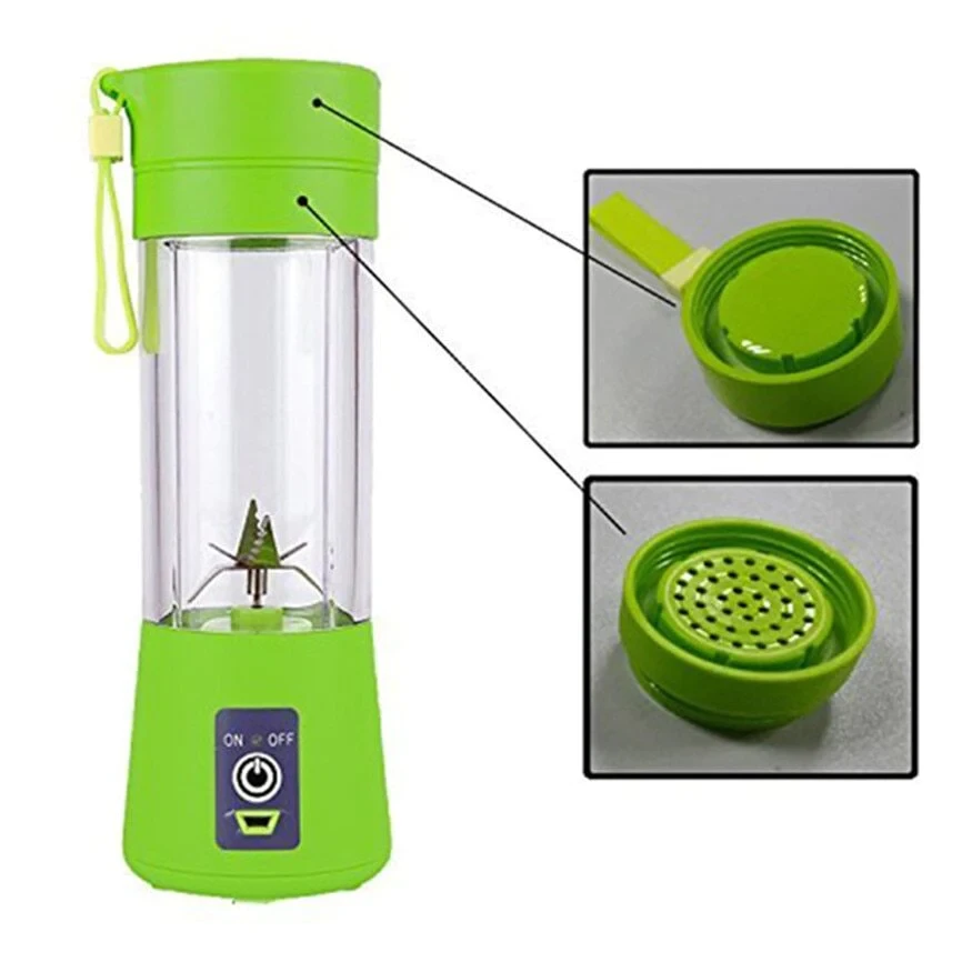 Electric Portable USB Chargeable Juicer Blender 4 Blades Portable Blender Mini 4 Blade Juicer Cup 380ml – Smoothie Maker Travel Juicer price in Pakistan