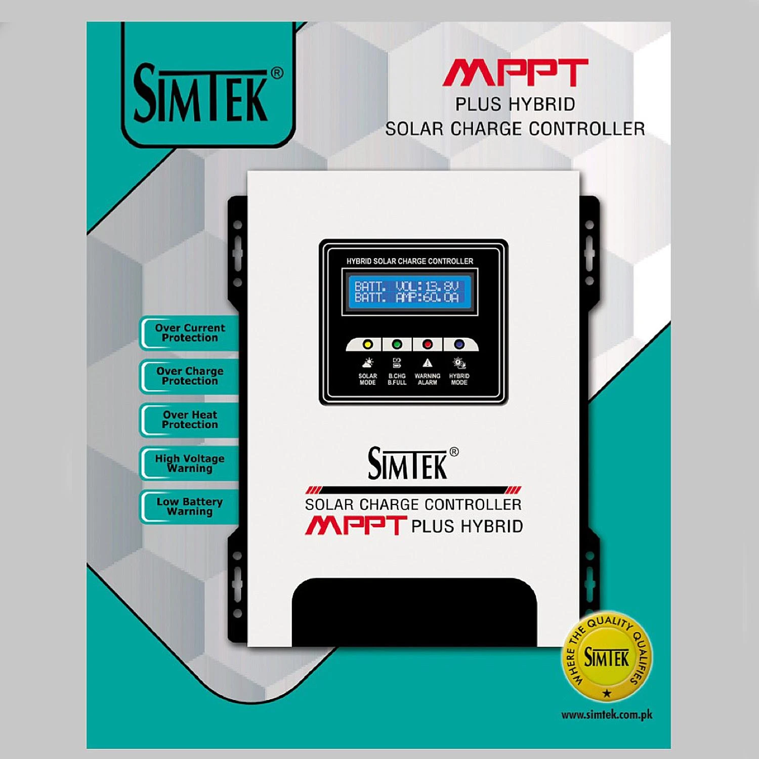 Hybrid MPPT Solar Charge Controller 60A Smart Digital DC 12V24V price in Pakistan