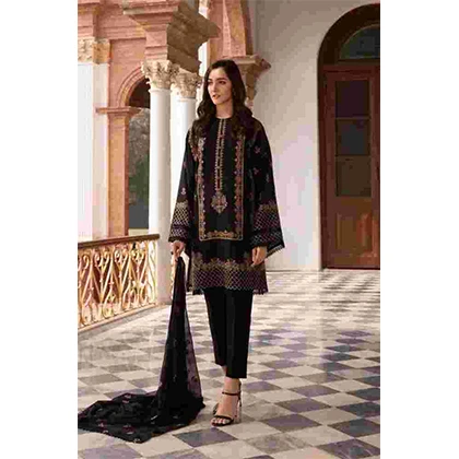 3PC Lawn With Heavy Embroidered Shirt And Bamber Chiffon Dupatta -BFHA742 (B) price in Pakistan