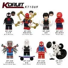 Single Sale Marvel Figures Building Blocks Gwen Stacy Miles Morales Iron Spider Man Action Figures Accessories Children Toys KT1069 price in Pakistan