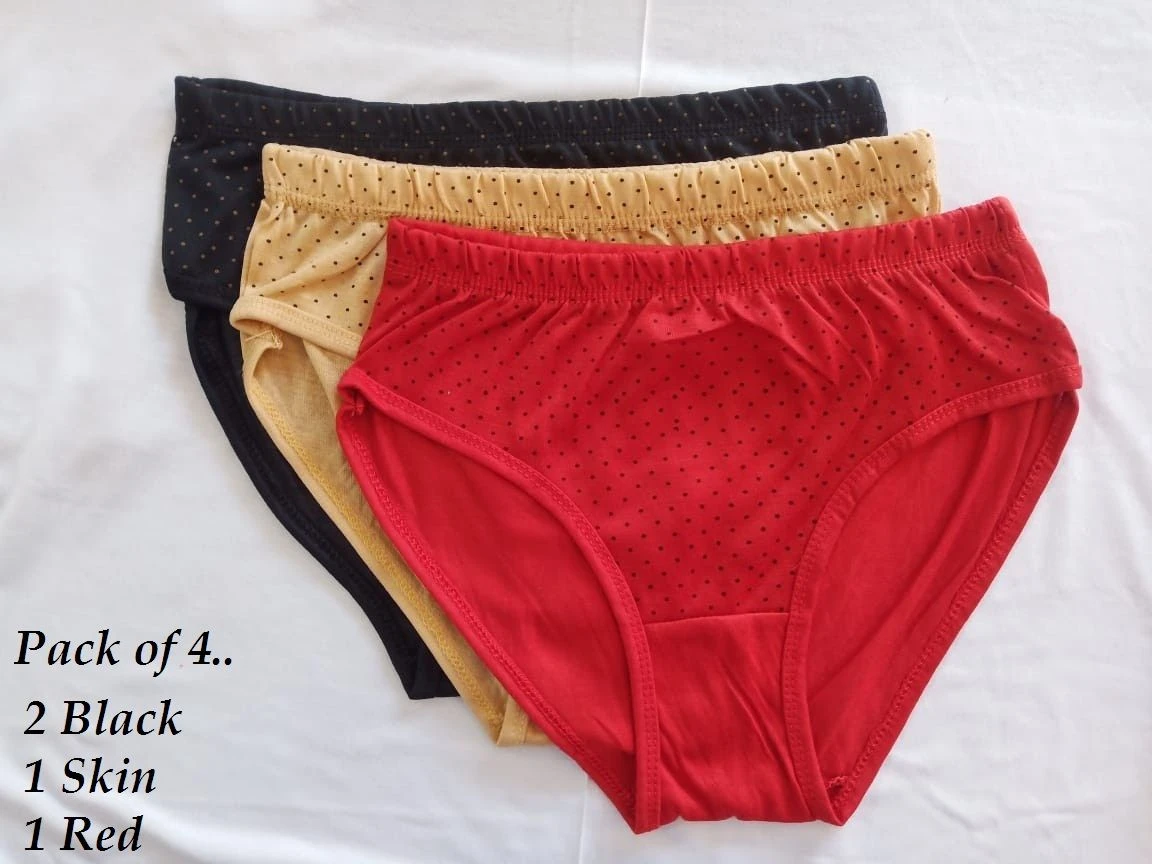 Pack 0f 04 Soft Cotton Pv Printted Panties for Women price in Pakistan