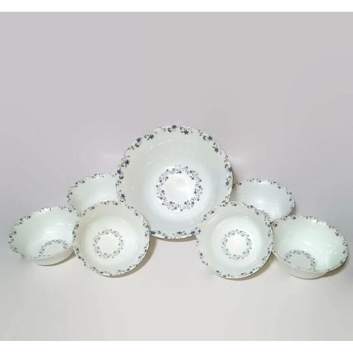 Blue , Melamine Double Glazed Dessert Bowls Set ( Pack Of 7 Pieces ) Large Bowl 1 Pieces … Small Bowls 6 Pieces price in Pakistan