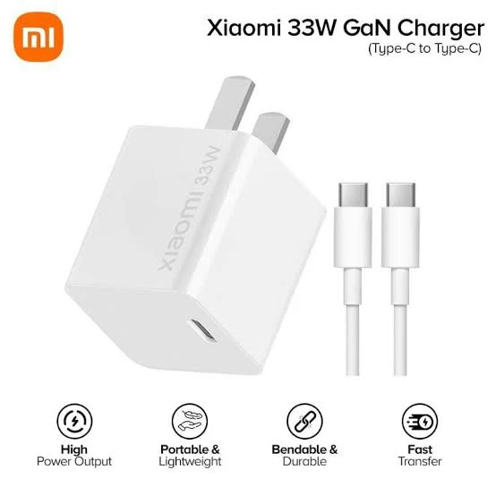 Xiaomi 33W GaN Fast Charger Type-C Charging Cable Quick Charger price in Pakistan