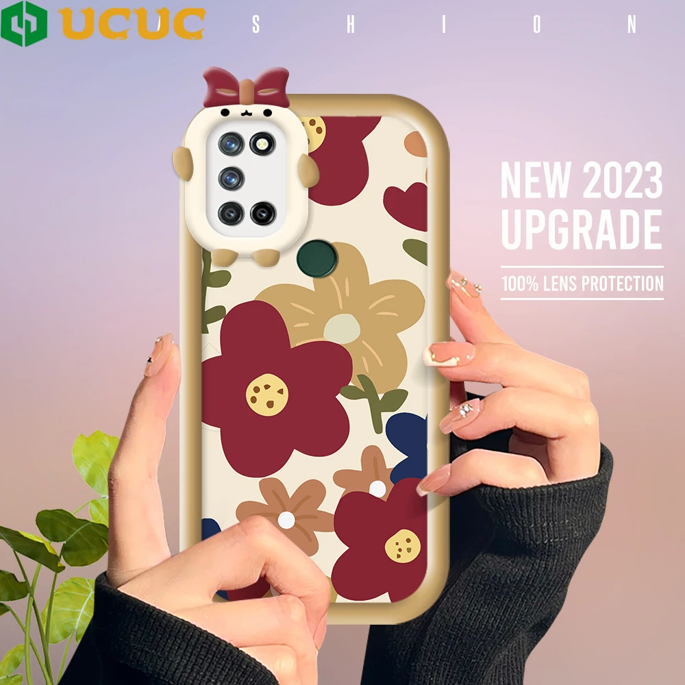 Samsung A13 Back Cover Art Flowers Monster Lens Phone Case price in Pakistan