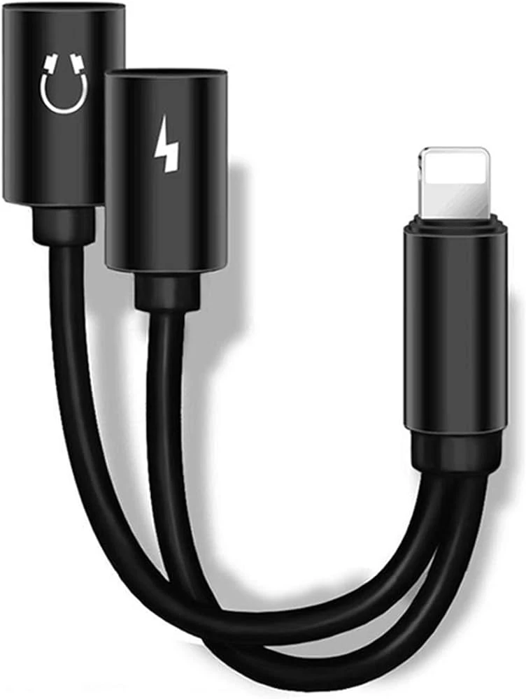 D-TEC Lightning to 3.5mm 2 in 1 Earphone Audio Adapter without bluetooth compatible For iPhone Charger Cable Mobile Phone Aux Dual Jack Splitter Headphone & Fast Charging Connector Converter price in Pakistan