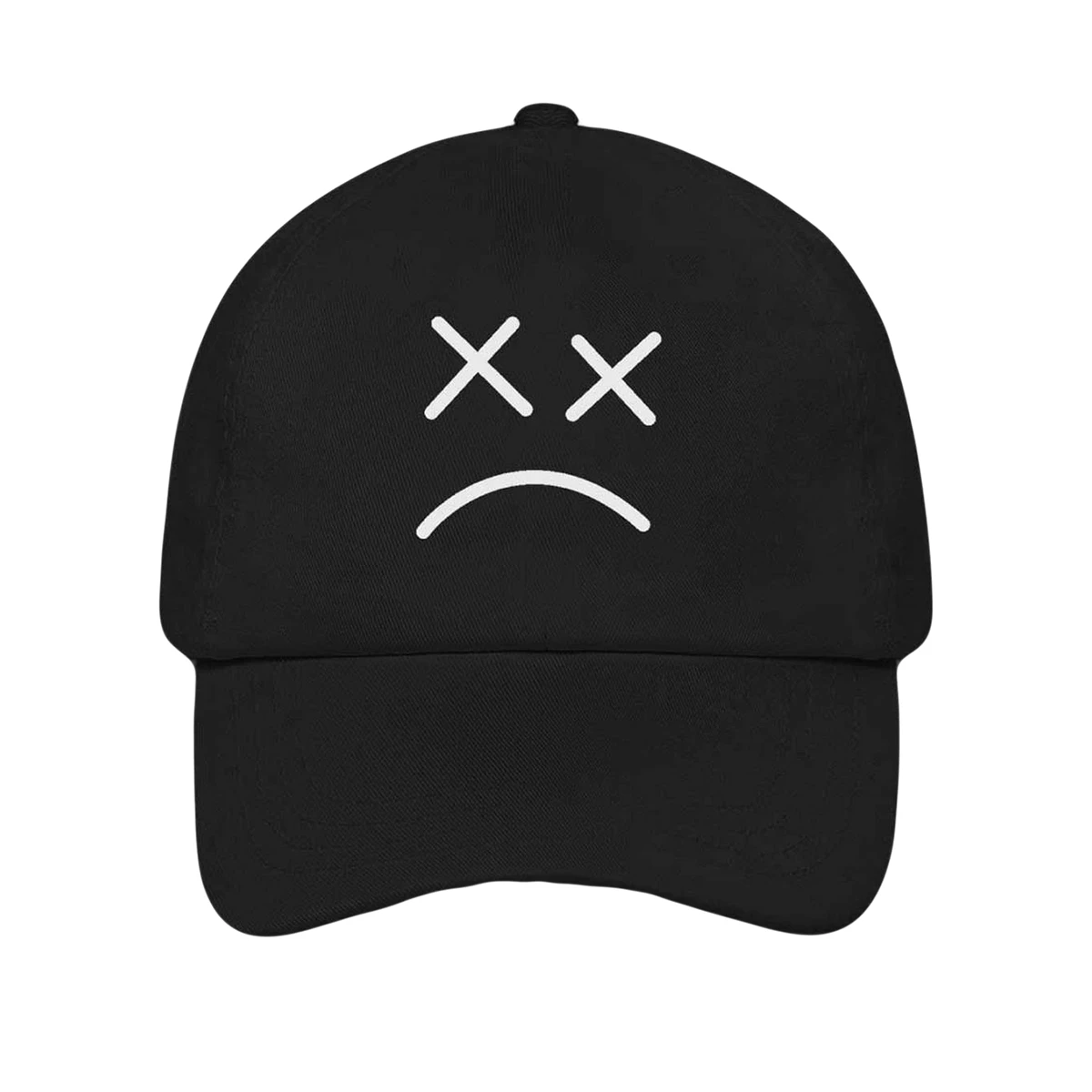 Sad Face Cap for Men Printed Adjustable Metal Strap Hat with Premium Quality price in Pakistan