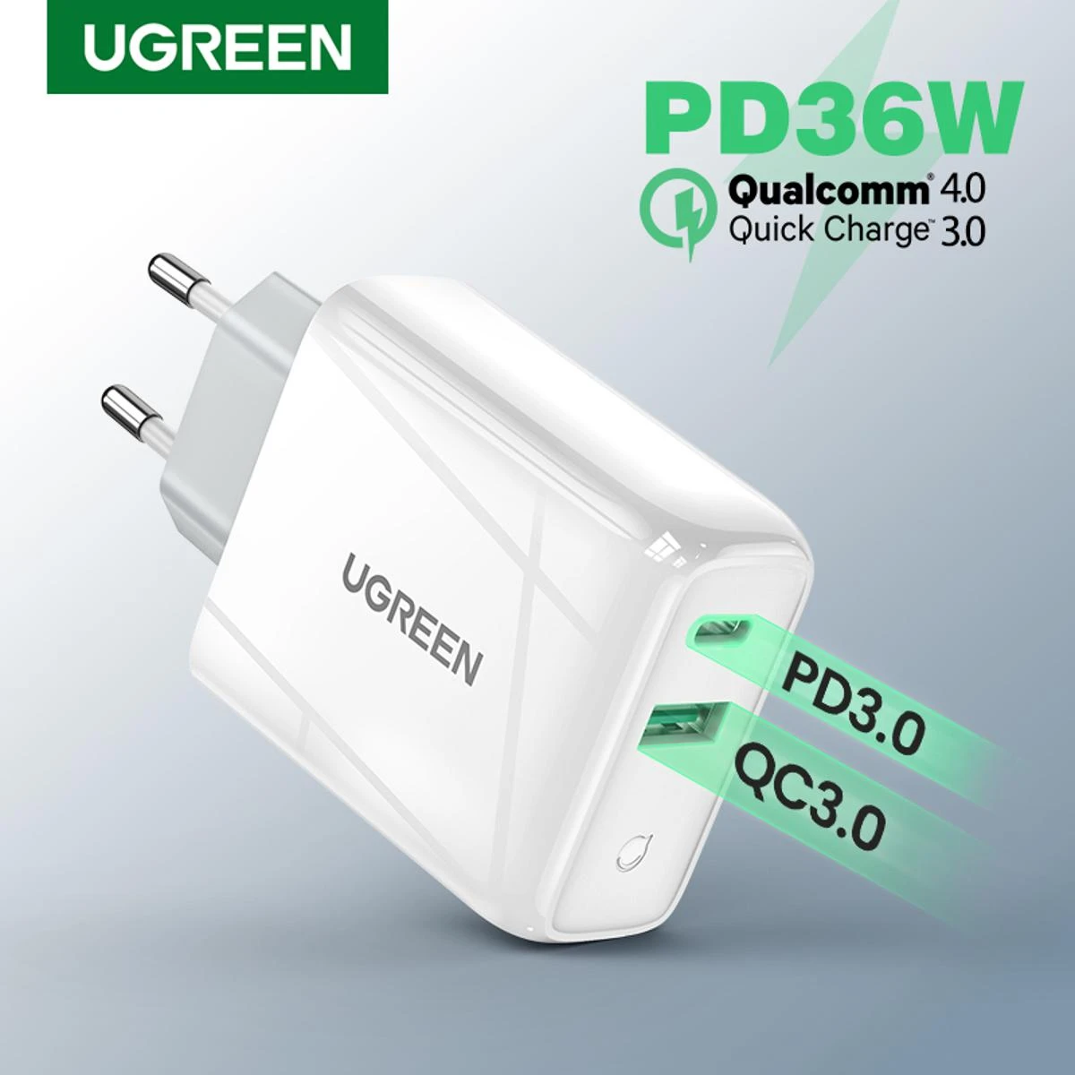 UGREEN 36W PD Charger USB Wall Charger for iphone SE 2 iPhone 11 Pro Max11 Pro11XRXS MAXXSX8 Plus8 price in Pakistan