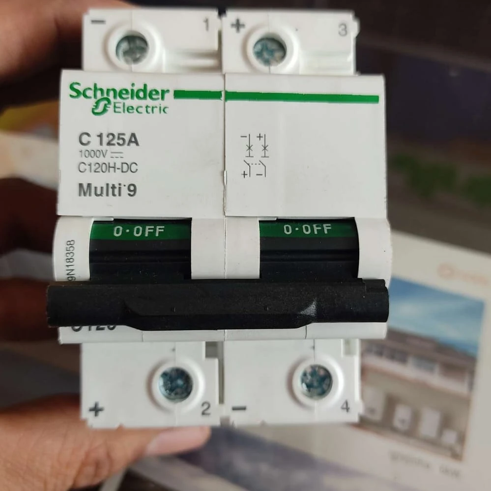 SCHNEIDER 2POLE 100A AND 125A 1000V DC BREAKERs for Solar or Battery price in Pakistan