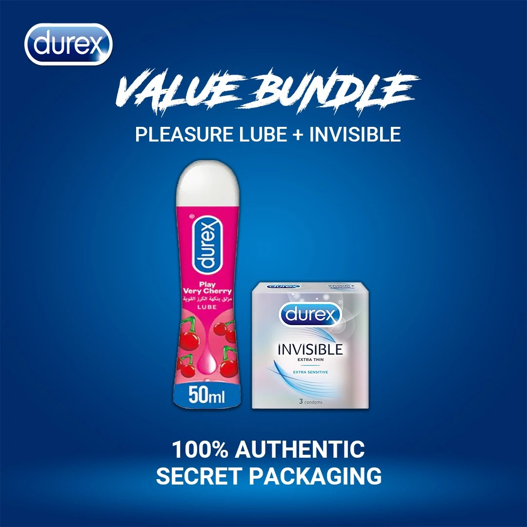 Durex Pack of 2 – Durex Invisible 3s, cherry lube gel 50ml price in Pakistan