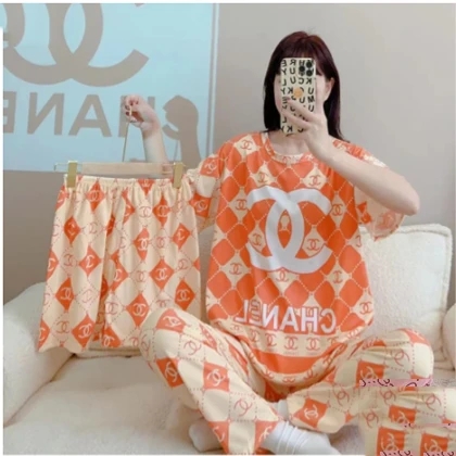 Girls Wear 3 in 1 Korean Loungewear Night Suit For Girls & Women price in Pakistan