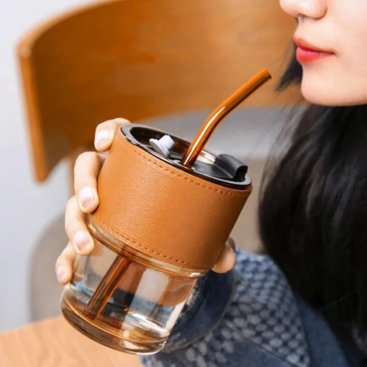 Glass Coffee Mug with Straw price in Pakistan