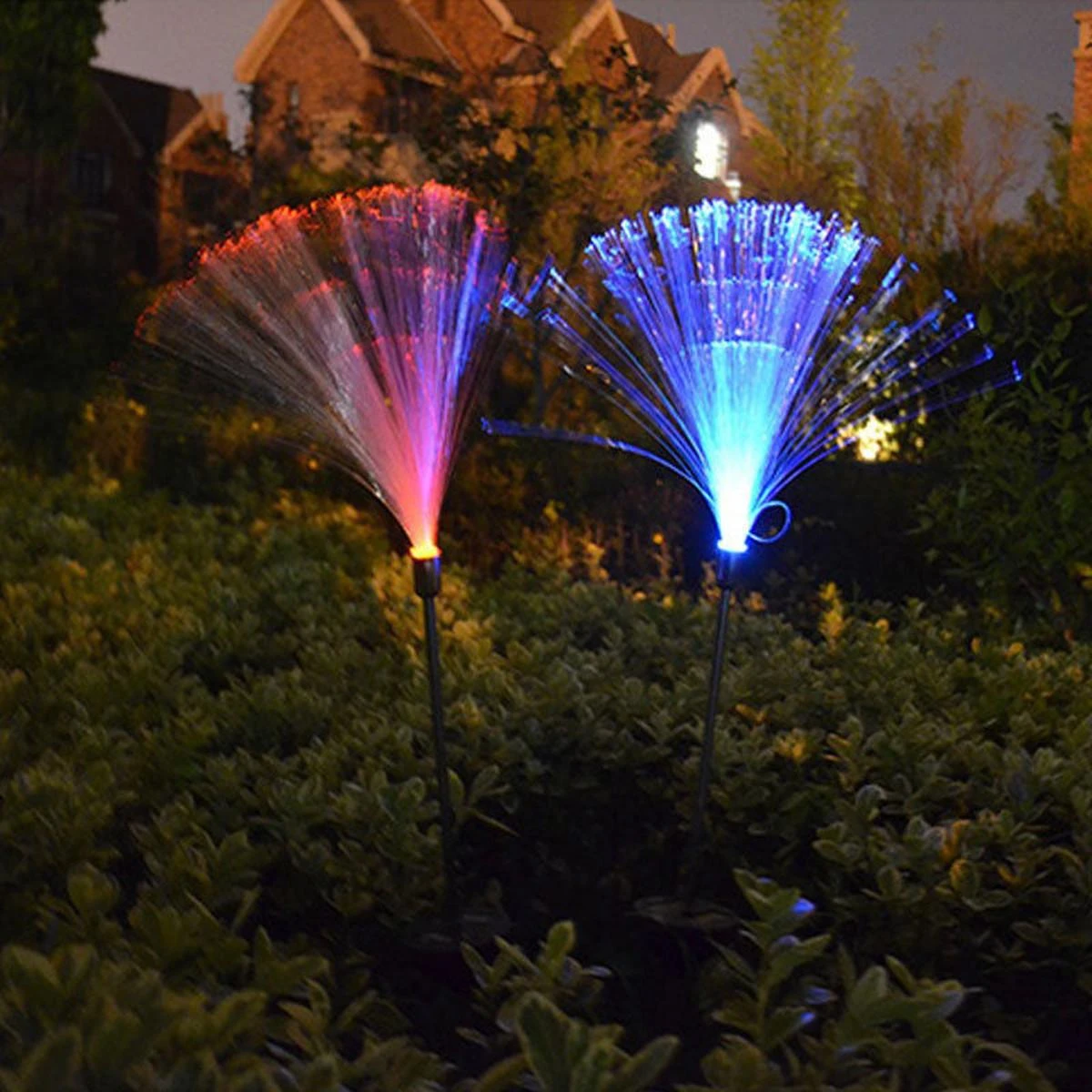 Decoration 2Pcs Solar Power Color Change Path Light LED Garden Lawn Spot Lamp Outdoor price in Pakistan