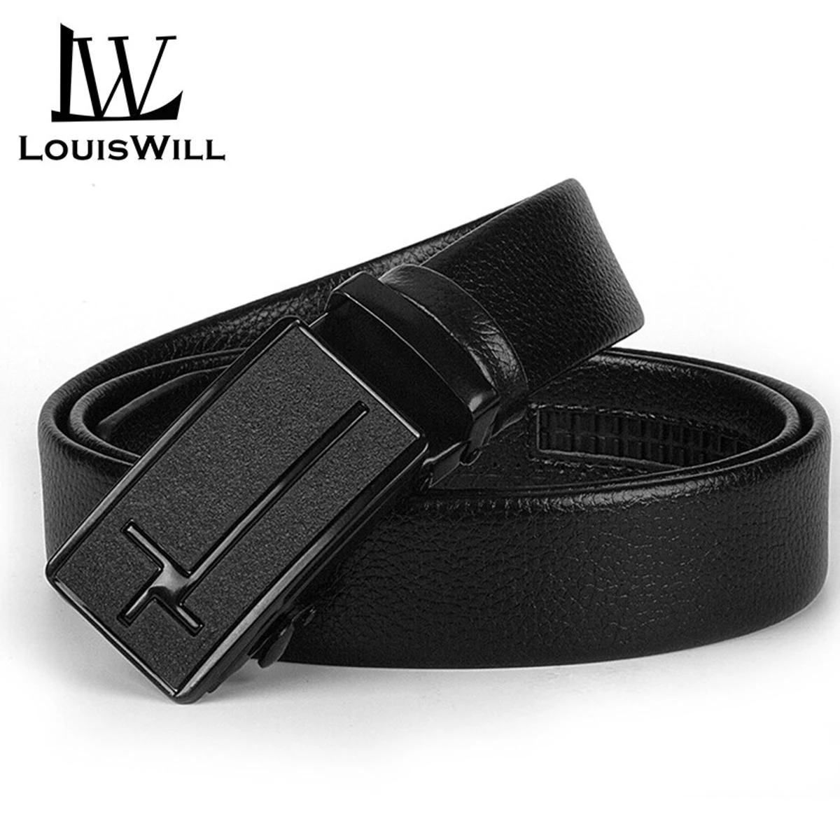 LouisWill Men Belts PVC Leather Belts Automatic Buckle Belt Men’s Waist Belts price in Pakistan