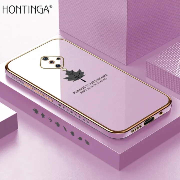 Hontinga for Vivo S1 Pro Back Cover With Lanyard Luxury 6D Plating Shiny price in Pakistan