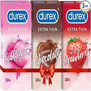 Durex Assorted Flavours – 30 Condoms, 10s(Pack of 3) price in Pakistan