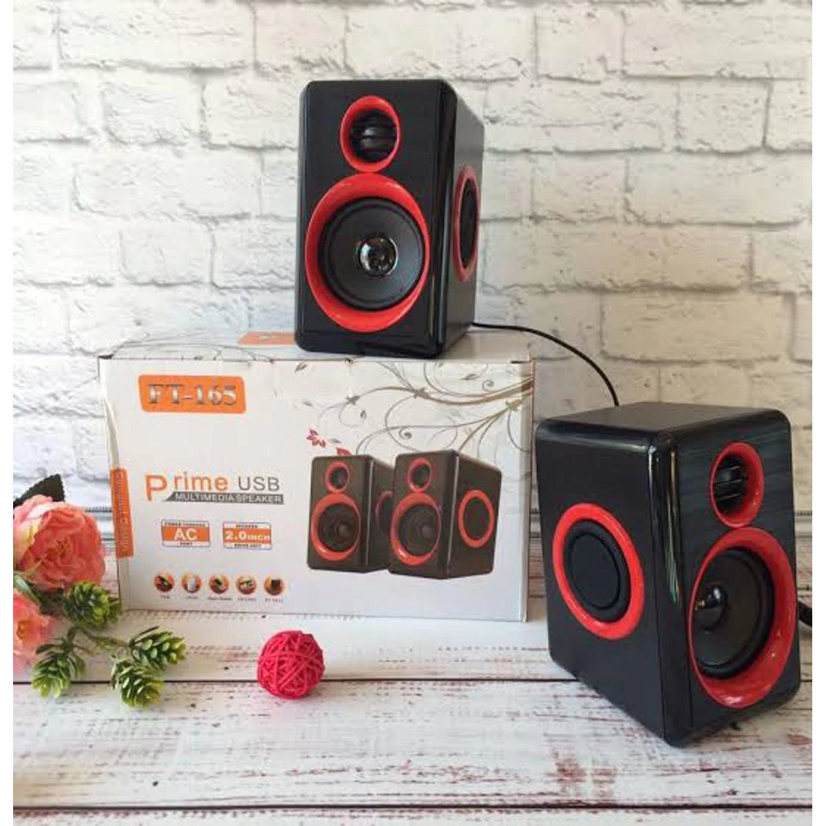 FT 165 Prime USB Speaker – Wired Speaker for Computer and Laptops – Small Speakers – Prime FT165 USB Multimedia Bass Speakers Sub Woofer Speaker (XFZ) price in Pakistan