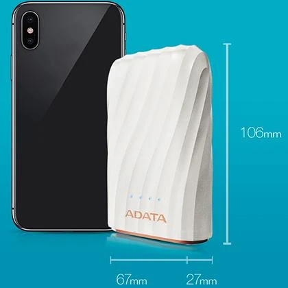ADATA 10000Mah Power Bank with Type C input 2.4A Black(P10050C) price in Pakistan