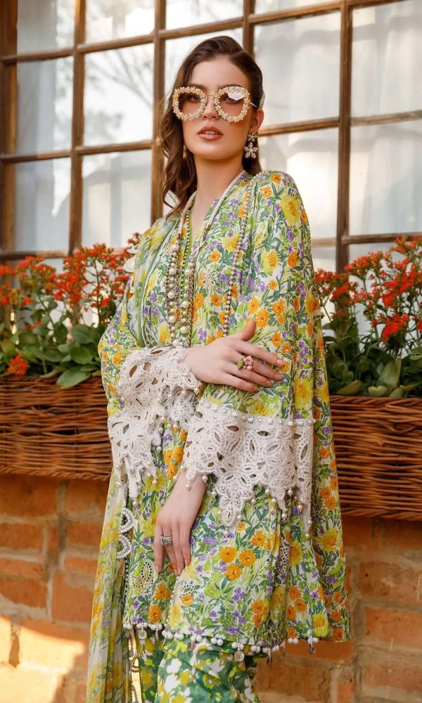 MARIA.B – 3PC Lawn Printed Shirt With Lawn Printed Dupatta price in Pakistan
