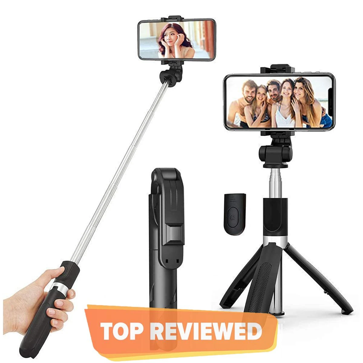 H1 (No light) R1s (with Flashlight)Selfie Stick Bluetooth Remote Desktop Stand Stick Portable price in Pakistan