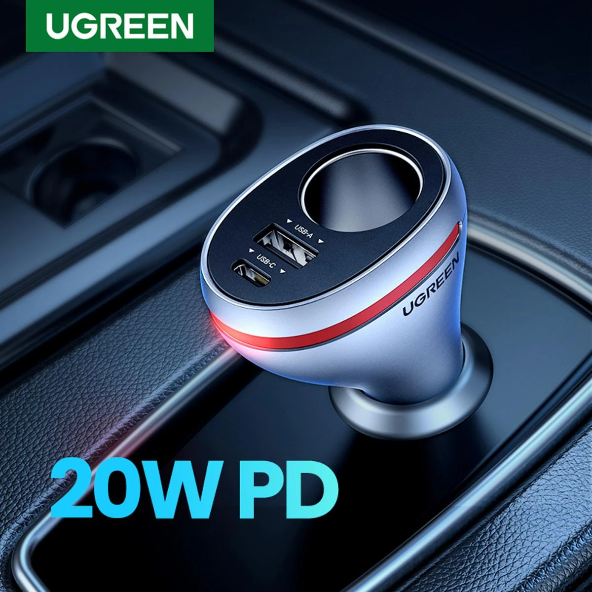 UGREEN 84W USB Car Charger Adapter Quick Charge QC PD 4.0 3.0 Fast Charger Adapter price in Pakistan