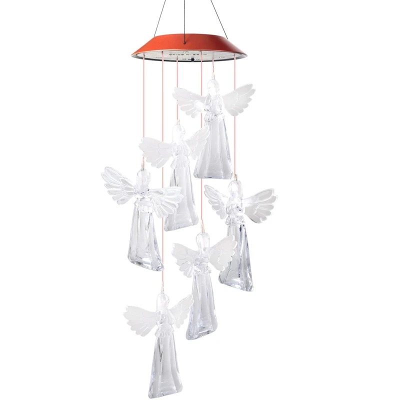 Angel Wind Chime Red Cover Solar Wind Chimes Outdoor Gardening Gifts for Mom Unique Birthday Gifts for Women price in Pakistan